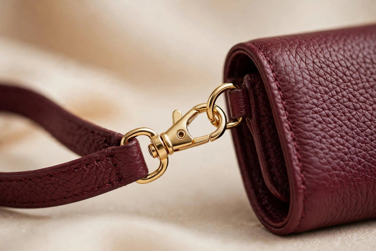 Eva Wristlet Wallet for Women | Zip-Around Wallet with Wrist Strap in Burgundy